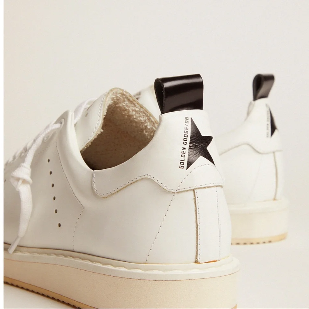 golden goose starter sneakers in all white leather - Picture 2 of 16